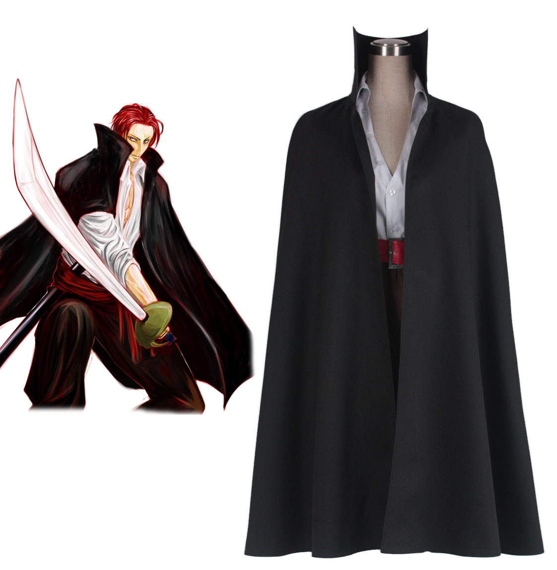 One Piece "Red-Haired" Shanks Two Years Ago Cosplay Costume